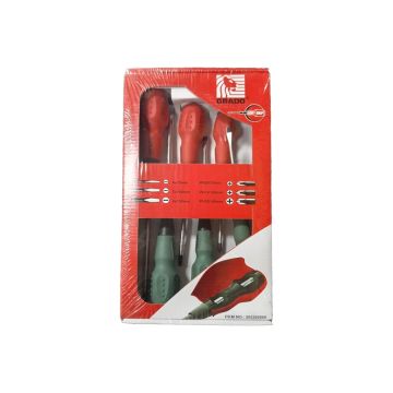 Grado 6-Piece Screwdriver Set Flat & Cross with Rubber Grip