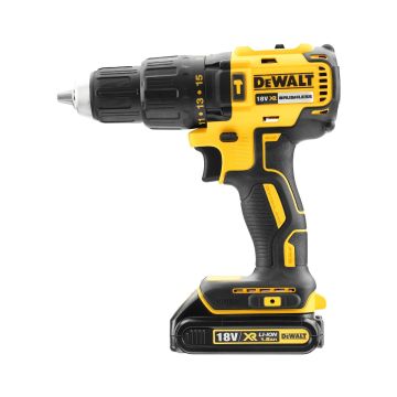 مثقاب دقاق لاسلكي ديوالت 18 فولت XR بدون فحمات - بطاريتان 1.5 أمبير، شاحن وصندوق أدوات - DCD778S2-GB