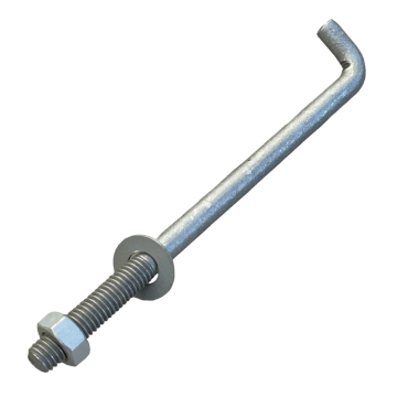 L-Bolt with 2 Hex Nuts and One Washer