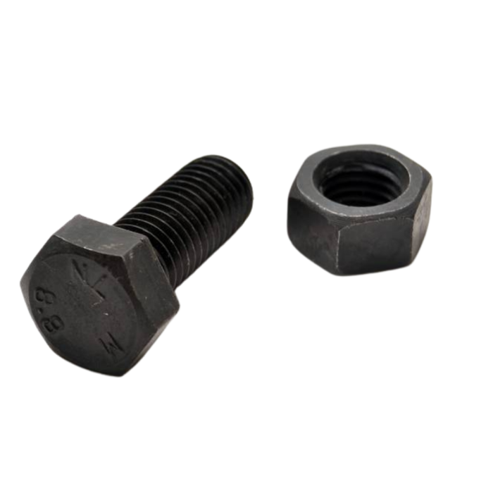 Black Hex Screws with Nuts