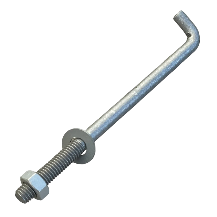 L-Bolt with 2 Hex Nuts and One Washer